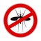 Sign ban anti mosquito - vector