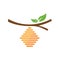 sign of bee hive logo vector icon illustration