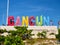 Sign of Cancun in Playa Delfines