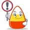 With sign candy corn character cartoon