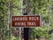 Sign for Caribou Rock Hiking Trail
