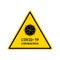 Sign caution COVID-19 coronavirus