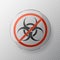 Sign caution virus isolated on transparent background. Virus danger and public health risk disease. Vector illustration