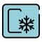 Sign celsius snowflake icon color outline vector