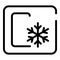 Sign celsius snowflake icon, outline style
