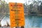 Sign in Charleston South Carolina Warning of Alligators