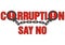 Sign corruption say no