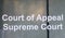 Sign of Court of Appeal and Supreme Court