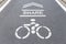 Sign on the cycling way meaning please share bike lanes for bike