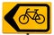 Sign for cyclists indicating a traffic diversion