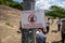 Sign at Dambulla Cave Temple - English translation - Do Not Take Shoes with Baggages.