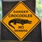 Sign of danger crocodiles