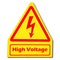 Sign of danger of electricity from high voltage