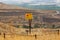 A sign Danger Mines on Golan Heights