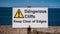 Sign: Dangerous Cliffs, Keep clear of edges