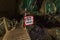 Sign Dark Area Ahead in the Great Cave in Niah National Park, Malays