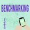 Sign displaying Benchmarking. Word for evaluate something by comparison with standard or scores Abstract Spreading