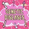 Sign displaying Genetic Diseases. Business idea ideas taught to enhance one s is perception of the world Important