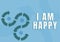 Sign displaying I Am Happy. Business idea To have a fulfilled life full of love good job happiness Arrow sign