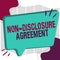 Sign displaying Non Disclosure Agreement. Business approach Legal Contract Confidential Material or Information