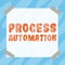 Sign displaying Process Automation. Business showcase the use of technology to automate business actions Businessman