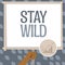 Sign displaying Stay Wild. Business concept Disease awareness campaign fighting to lessen the COVID19 cases -57320