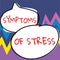 Sign displaying Symptoms Of Stress. Internet Concept serving as symptom or sign especially of something undesirable