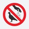 Sign do not feed birds