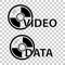 Sign for DVD Video, Photo and Data, at Transparent Effect Background