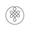 Sign of endless auspicious knot as line drawing