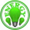 Sign energy with green bulbs