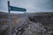 Sign of entrance to Surtshellir lava cave