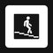 Sign escalator icon, simple style
