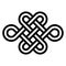 Sign eternal youth, beauty and health, vector node of longevity without end and beginning. Symbol of the energy balance