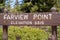 Sign for Farview Point, in Bryce Canyon National Park Utah