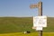 Sign on footpath signpost