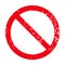 Sign forbidden. Icon symbol ban. Red circle sign stop entry ang slash line isolated on transparent background. Mark prohibited. Ro