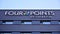 Sign Four Points by Sheraton. Company signboard Four Points by Sheraton.