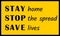 Sign with guidelines to help flatten the curve and stop the spread of covid-19 infection. Covid-19 pandemic concept. Public health