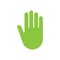 Sign hand push icon