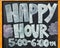 Sign for happy hour