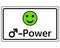 Sign happy Smiley for men power