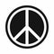 Sign hippie peace icon, simple style