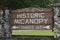 Sign of Historic town of Micanopy, Florida