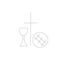 Sign of holy communion bread and wine, vector illustration