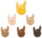 Sign of the horns hand emoji