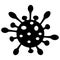 Sign icon bacteria coronavirus influenza pathogen isolated on a white background, vector of bacteria and microbes