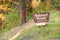 Sign indicating a national forest camp groun