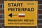 Sign indicating the start of the long distance path Pieterpad, the Netherlands