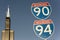 Sign of Interstate 90 and 94